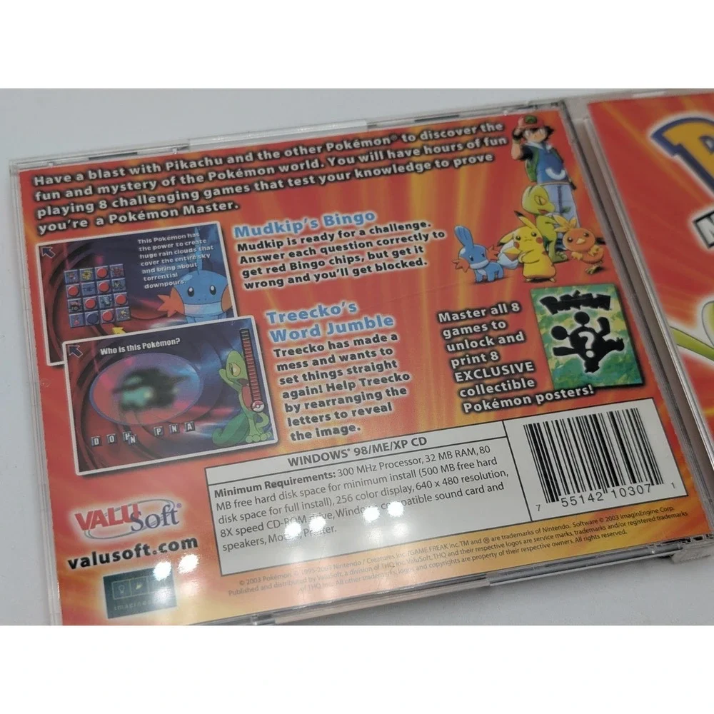 Pokemon:‎ Masters Arena (PC, 2003) CD Rom Vtg Windows